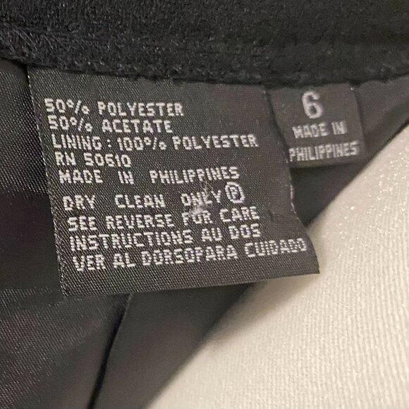 VINTAGE Jacqueline Ferrar 2 Piece Black Pencil Skirt Suit ~Style 40312 Size 10/6 - Picture 13 of 16